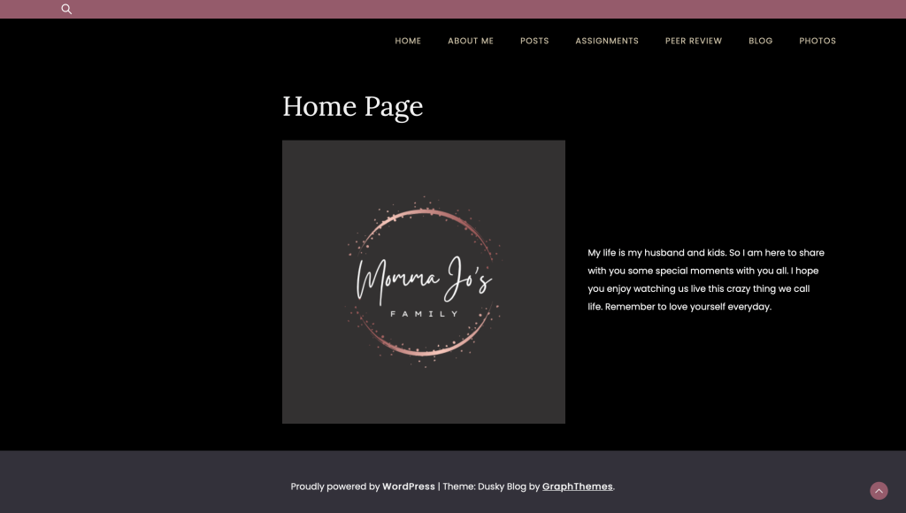 Mama Jo's Website HomePage